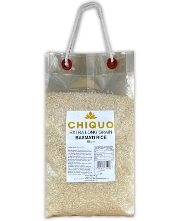 Chiquo Extra Long Grain Basmati Rice 5kg - Aromatic Fluffy Rice | Perfect for Pilaf Biryani & Polo Dishes