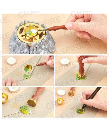 CRASPIRE S Wax Seal Stamp Initial Alphabet Letter S Sealing Wax Stamp Medieval Traditional Classic Retro 25mm Removable Brass Head with Wooden Handle for Wedding Invitations Cards Envelopes - Buy Online on SooperMarket.com
