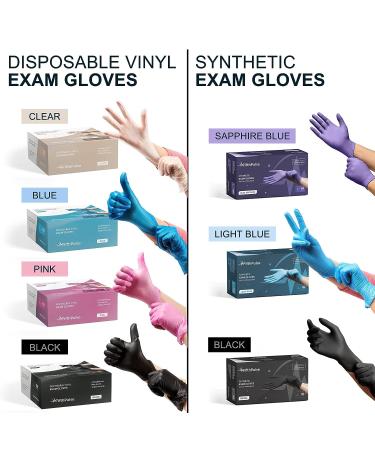 Large Clear Vinyl Disposable Gloves - Latex & Powder Free - 50 Pack for Medical, Home, Cleaning & Food - 3 Mil Thickness - Buy Online on SooperMarket.com