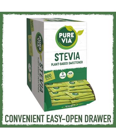 Pure Via Stevia Sweetener 28.2oz - 800 Packets, 800 Count (1 Pack) | All-Natural Sugar Substitute - Buy Online on SooperMarket.com