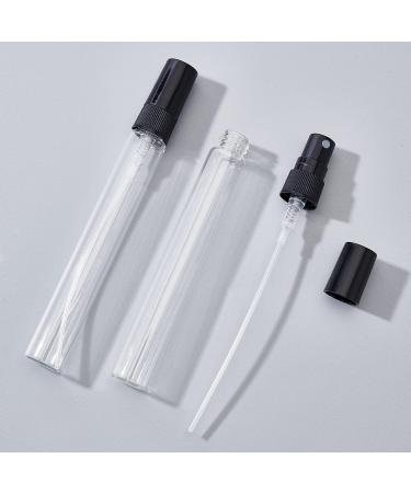 BENECREAT Mini Glass Spray Bottles Set - 30 Pieces (3ml/5ml/10ml) with Funnel & Pipettes - Perfect for Perfumes & Cosmetics - Fine Fog Atomizers (Black Cap) - Buy Online on SooperMarket.com