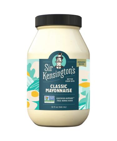 Sir Kensington's Mayonnaise Classic Non-GMO Project Verified, Gluten Free, Certified Humane Free Range Eggs 32 oz