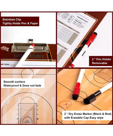 PHYSIZZ Basketball Coaching Board | Double-Sided Dry Erase Clipboard for Coaches - Buy Online on SooperMarket.com