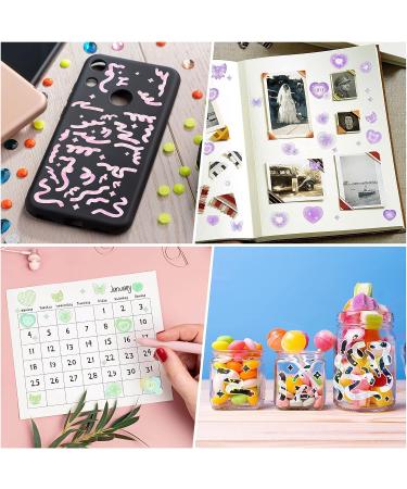 HINZIC 18 Sheets Kpop Photocard Stickers Set - Colorful Glitter Korean Deco Stickers for Scrapbook DIY Crafts - Buy Online on SooperMarket.com