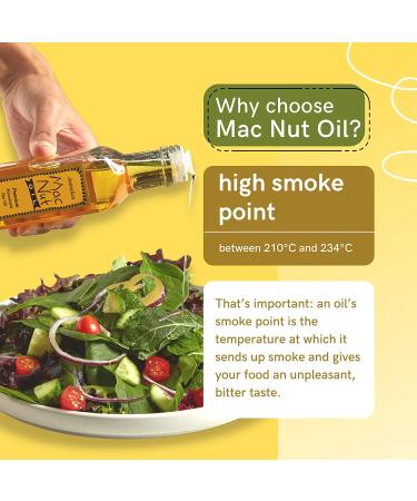 Pure Cold Pressed Macadamia Nut Oil - 8.5 fl oz | Non GMO, Vegan, Keto & Gluten Free Cooking Oil - Buy Online on SooperMarket.com