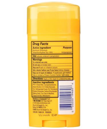 Arm & Hammer Ultra Max Advanced Anti-Perspirant & Deodorant Solid 2.6 oz (Pack of 6) - Unscented | Packaging May Vary - Buy Online on SooperMarket.com