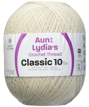 Aunt Lydia Crochet Cotton Jumbo Yarn Thread  1 Pack  Natural Natural 1 Pack