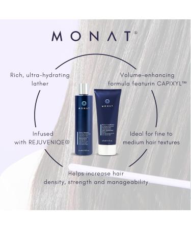 MONAT Renew Duo - Hydrating Shampoo & Conditioner Set for All Hair Types | Silicone-Free Infused with Rejuveniqe Oil | International Shipping Available - Buy Online on SooperMarket.com