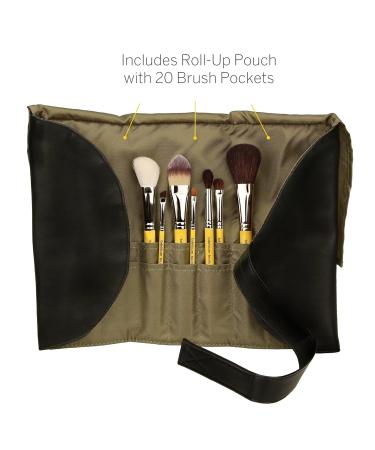 Bdellium Tools Professional Makeup Brush Studio Series - Basic 7pc Brush Set with Roll-Up Pouch | International Shipping Available - Buy Online on SooperMarket.com