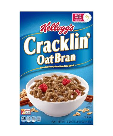 Kellogg's Cracklin' Oat Bran Cereal - High Fiber, 8 Vitamins & Minerals, Original Flavor - 16.5oz Box - Buy Online on SooperMarket.com