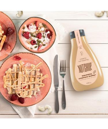 NUTCHUP The First Squeezy Cashew Butter | Delicious Nut Topping | Smooth & Crunchy Pancake Waffle Ice cream Pizza sauce | 435g Bottle (Cashew) - Buy Online on SooperMarket.com