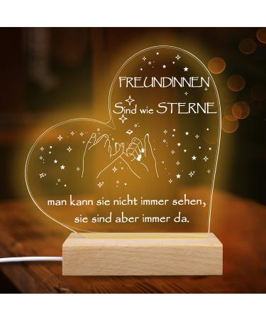 Merclix gifts for girlfriend led lamp night light gift best friend gift birthday gift girlfriend christmas gift for girlfriend birthday present for girlfriend bff gifts wood color friends