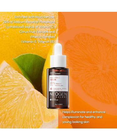 DERMALOGY by NEOGENLAB Vita C Powder Lemon 0.70 oz (20g) - Mix to Boost other Facial Skin Care - Brightening & Radiance Boosting Vitamin C Powder for Skin with 17% Ascorbic Acid - Korean Skin Care - Buy Online on SooperMarket.com