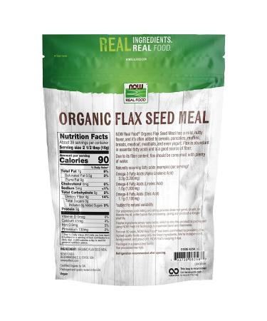 Buy Now Foods Organic Flax Seed Meal 1.4 lbs - Nutrient-Rich Superfood - Buy Online on SooperMarket.com