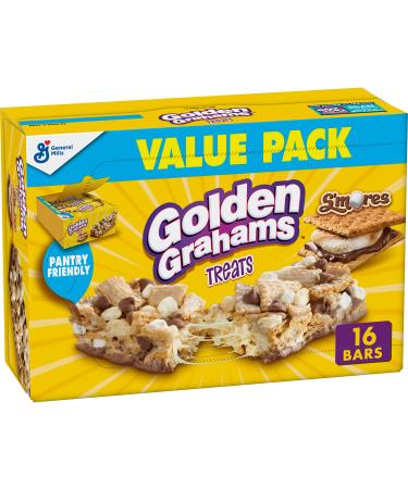 Golden Grahams S'mores Chocolate Marshmallow Breakfast Bars, 16 Bars (Pack of 4)