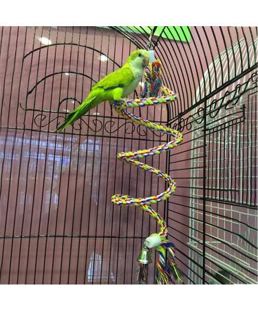 Aedcbaide Bird Parrots Toys 2 Pack Parakeet Parrot Swing Chewing Hanging Toys with Bell 59inch Bird Cotton Rope and 7Inch Diameter Bird Hanging Swing for Budgie Cockatiels Conures Finches - Buy Online on SooperMarket.com