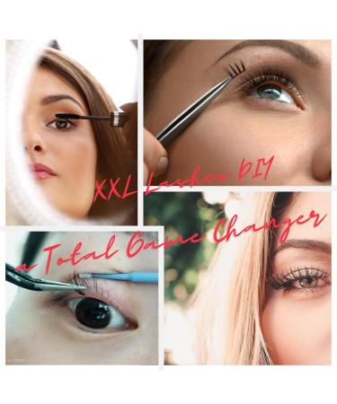 DIY Eyelash Extension Kit | XXL Cluster Lashes Set | 144 Eyelashes Bond Sealer Remover Applicator Included - Buy Online on SooperMarket.com
