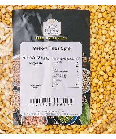 Old India Yellow Split Peas 2kg - Premium Quality Legumes for Cooking - Buy Online on SooperMarket.com