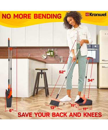 Long Handle Broom and Dustpan Set - Kitchen and Lobby Cleaning Combo - Red - Buy Online on SooperMarket.com
