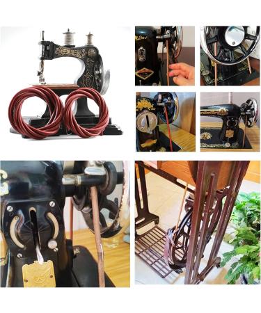 Jones/Singer Sewing Machine Belt Parts 2 Pcs - Genuine Cow Leather Conveyor Belt - Universal Fit - 72 Inch Super Long Size - 13/64 Inch Diameter - Buy Online on SooperMarket.com