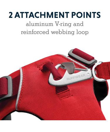 RUFFWEAR Front-Range Reflective No-Pull Dog Harness - Red Sumac Size S | International Shipping Available - Buy Online on SooperMarket.com