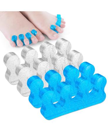 Molain 4 Pack Silicone Toe Separator for Feet Gel Nail Polish Toe Spacers for Men and Women Straighteners and Correctors for Overlapping Toes Bunions Hammer Toe Foot Pain Relief Style C