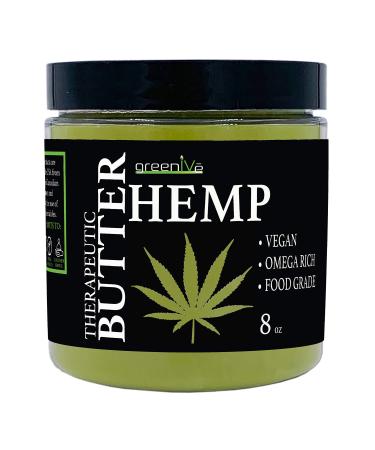 GreenIVe - Hemp Body Butter - All Natural - Hemp Body Butter - Exclusively on Amazon (8oz) 8 Ounce (Pack of 1)