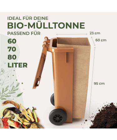BioGl ck Organic Waste Bags - 60L & 80L - 25 Pack | Extra Wet & Tear-Resistant Biotonne Bags - Eco-Friendly & International Shipping - Buy Online on SooperMarket.com