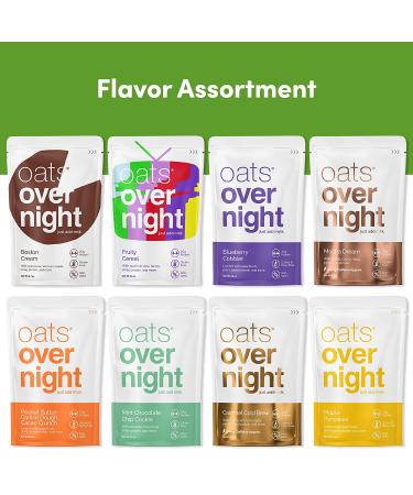 Oats Overnight Ultimate Variety Pack - High Protein & Fiber Breakfast Shake - Gluten Free & Non GMO - 16 Pack + BlenderBottle - Buy Online on SooperMarket.com