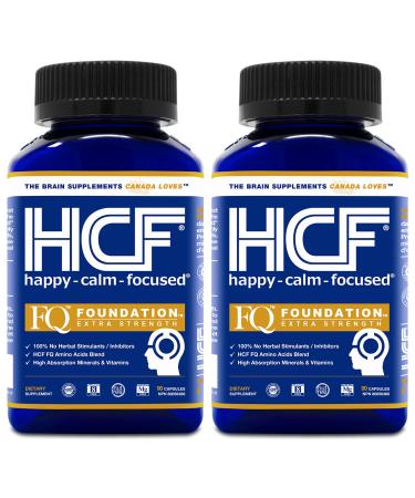 HCF Mind Boosting Supplement with Amino Acids Vitamins & Minerals for Improved Attention Focus Concentration and Cognitive Performance. (2-Pack)