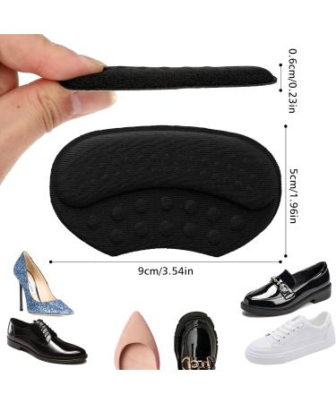 WLLHYF Heel Pads 2 Pairs - Self-Adhesive Shoe Repair and Anti-Slip Grips for Men and Women - Black - Buy Online on SooperMarket.com