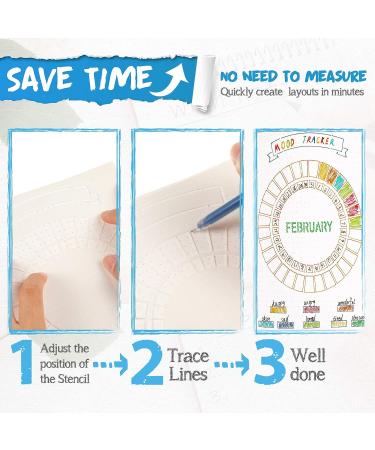 24 Piece Plastic Journal Stencil Set - Ultimate Productivity DIY Templates for A5 Journal - Classic Style - Buy Online on SooperMarket.com