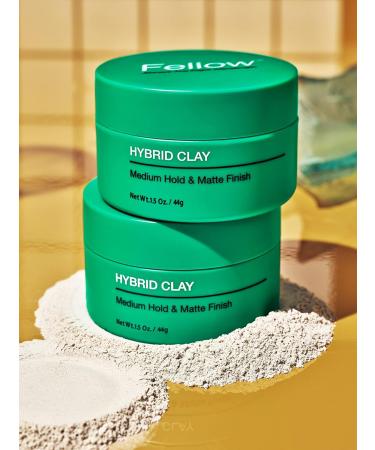 Fellow Barber Hybrid Clay - Premium Water-Based Hair Clay for Medium Hold & Matte Finish | 100% Natural Paraben & Cruelty Free - 1.5 oz - Buy Online on SooperMarket.com