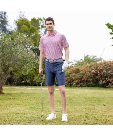 Men's Moisture Wicking Golf Polo Shirt - Emerald Stripe, XX-Large - Buy Online on SooperMarket.com