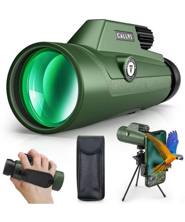 12x50 HD Monocular Telescope with Quick Phone Stand & Tripod Hand Strap BAK4 Prism & FMC Lens Portable Waterproof & Anti-Fog- Ideal for Hiking Hunting Camping Bird Watching - Best Gift for Men, HL01