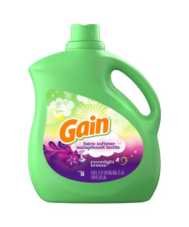 Gain Liquid Fabric Softener, Moonlight Breeze, 129 fl oz, 150 Loads Fabric Softener Liquid