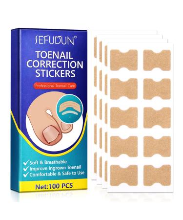 Toen il Correction Sticker 100Pcs: N il Repair P tches Restores Appearance of Discolored or Damaged Nails Foot Care