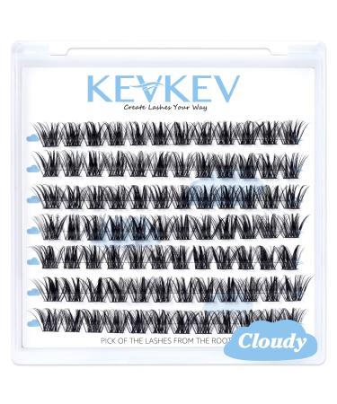 Lash Clusters 84 Pcs Cluster Lashes Eyelash Clusters DIY Cluster Eyelash Extensions Individual Lashes Soft and Comfortable (Cloudy C-16mm) C-16mm Cloudy