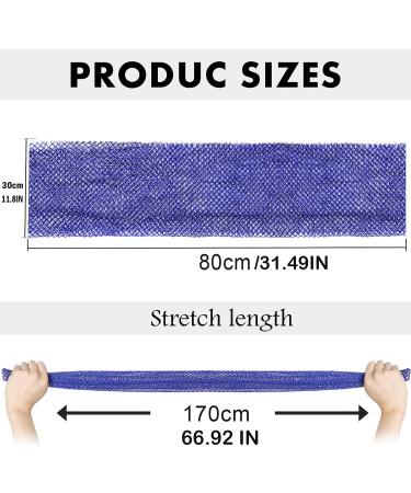 JASSINS African Net Long Bath Net Sponge African Bathing Sponge Body Exfoliating Long Net Shower Body Scrubber Back Scrubber Skin Smoother Stretch Length to 66 INCH (Blue) - Buy Online on SooperMarket.com