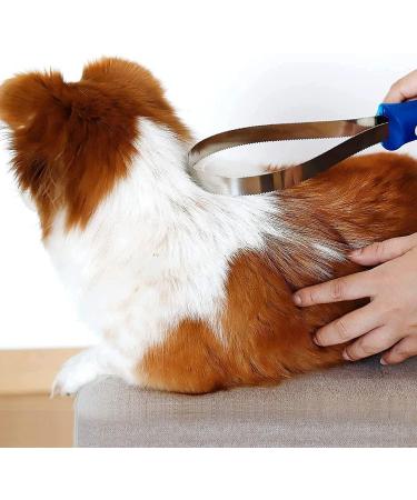 WADY Dog Deshedding Loop Brush 1PC Double-Sided Shedding Blade Dogs Shedding Brush Stainless-Steel Grooming Tool Dog Shedding Tool with Stainless Steel Blade for Dog and Cat Blue (Blue) - Buy Online on SooperMarket.com