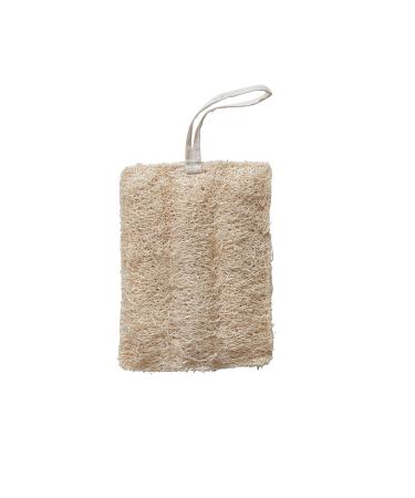 Shop Creative Co-Op Natural Bathroom Loofah with Cotton Hanger - Eco-Friendly & Exfoliating | International Shipping Available - Buy Online on SooperMarket.com