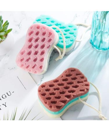 8-Piece Natural Fiber Bath Sponge Set for Gentle Exfoliation and Soothing Body Cleaning - Ideal for Women, Men, and Kids - Buy Online on SooperMarket.com