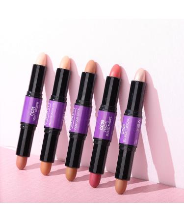 CCbeauty Cream Highlight and Contour Stick - Dual-Ended Contouring Highlighter Stick - Medium/Tan CC02 - 1 count - Buy Online on SooperMarket.com