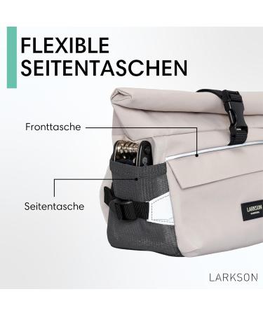 Buy Larkson Handlebar Pocket Bike Beige - 2-in-1 Bicycle & Shoulder Bag - Water-Repellent Bike Packing Bag with Reflection - International Shipping Available - Buy Online on SooperMarket.com