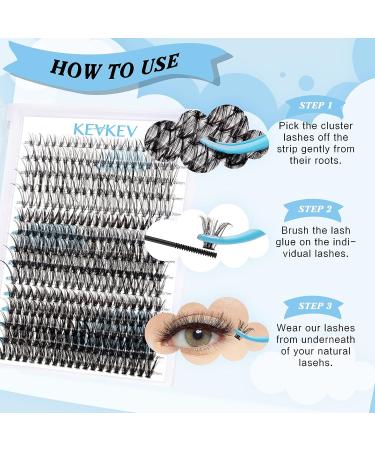 D-Mix 20D+40D+50D Cluster Lashes D Curl 10-18mm - 300 Pcs Individual Eyelash Clusters for DIY Lash Extension - Natural Volume Look - Easy to Apply at Home - Buy Online on SooperMarket.com