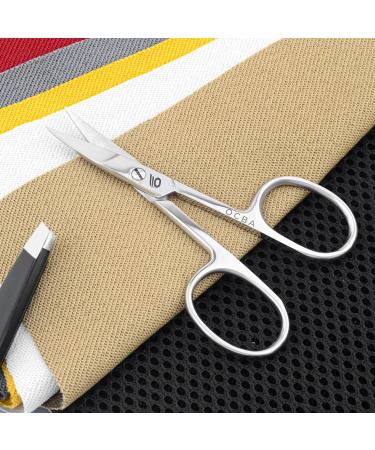 OCBA Professional Stainless Steel Curved Blade Cuticle Nail Scissor for Thick Toenails - Men and Women - Ideal for Manicure, Pedicure, Eyebrows, Nose Hair, and Beard - Buy Online on SooperMarket.com
