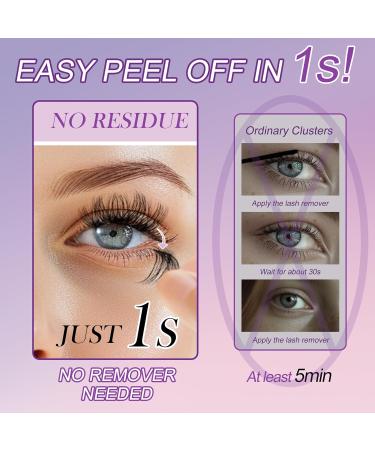 JoMay Self Adhesive Eyelashes - 48 PCS D Curl Glueless Lash Clusters | No Glue Needed Pre-Glued Eyelashes Set X01 (10-16 Mixed - Buy Online on SooperMarket.com