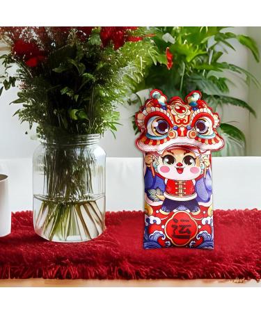 Harilla Hong Bao Red Packets Gift Packets Hongbao Lucky Money Chinese Lunar New Year Red Envelopes for Spring Festival Graduation Open Eyes 13x22cm - Buy Online on SooperMarket.com