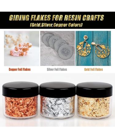 24 Color Metallic Gold Foil Flakes for Resin, Nails, Painting & Crafts - Buy Online on SooperMarket.com