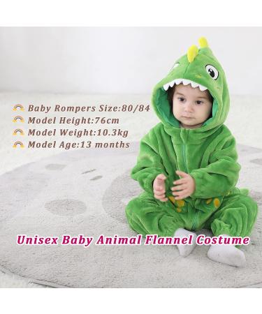 Doladola Unisex Dinosaur Hooded Romper Jumpsuit for 24-30 Months | Baby Toddler Sleepsuit Outfit - Buy Online on SooperMarket.com